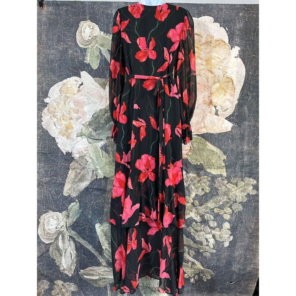 New Anthropologie x Hutch Valentina Floral Wrap Maxi Dress Size Small - Picture 6 of 7